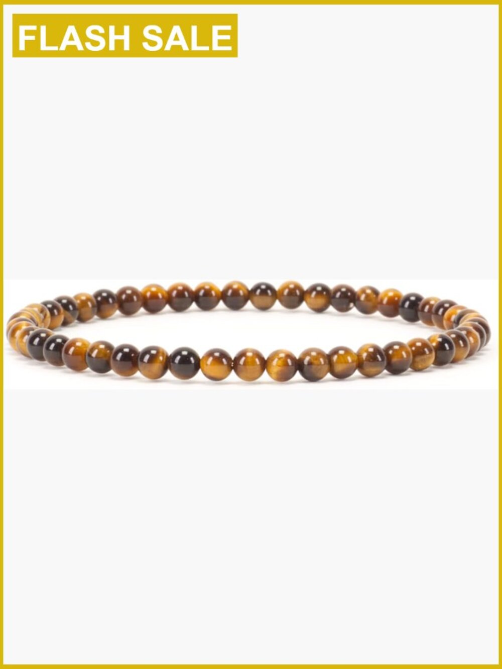 4mm Gemstone Beaded Bracelet Stretch Unisex Small Medium Large